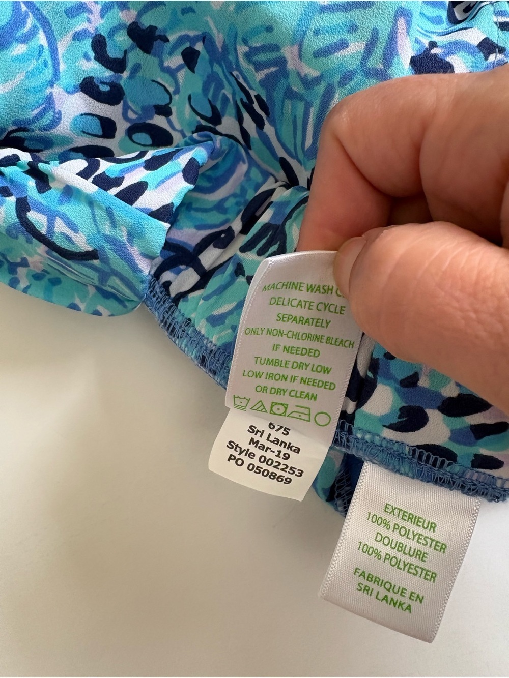 Lilly Pulitzer Mylee Tie Front Shorts Light Aqua Spritz Blue Size 12 *Hem flaw - Picture 5 of 10